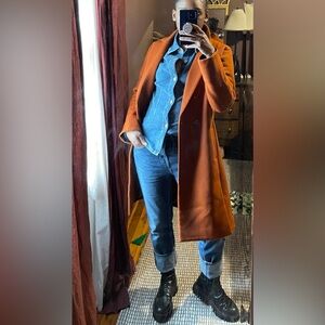 ANTONIO MELANI for Dillard’s Orange Wool Coat.